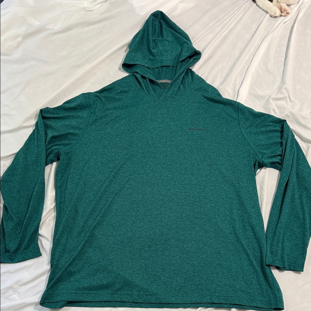 Eddie Bauer Green Hooded Sweatshirt